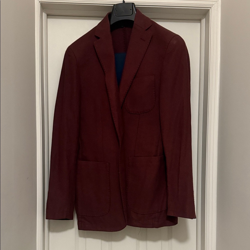 Men's Burgundy Blazer wool blend
